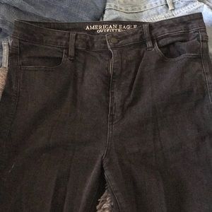 Size 14 super stretch black American eagle jeans